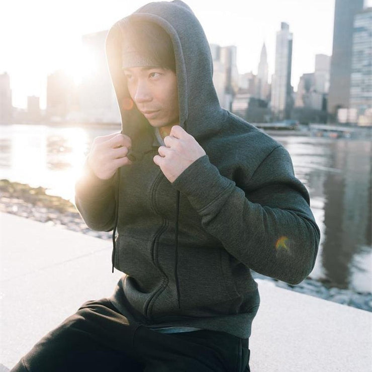 Zipper Cardigan Style Hoody Male Casual Sweatshirt