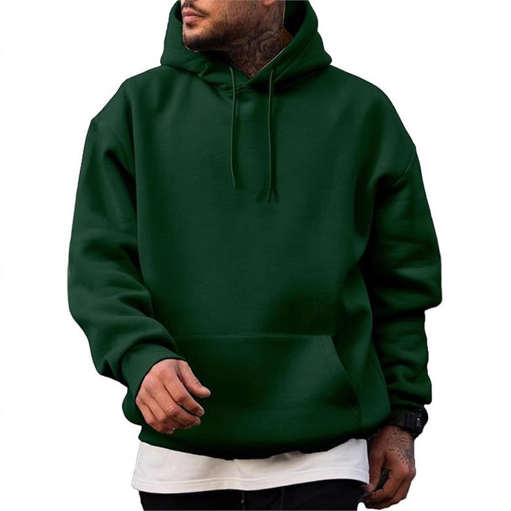 Thick Hoodie Solid Color Hoodie Men&