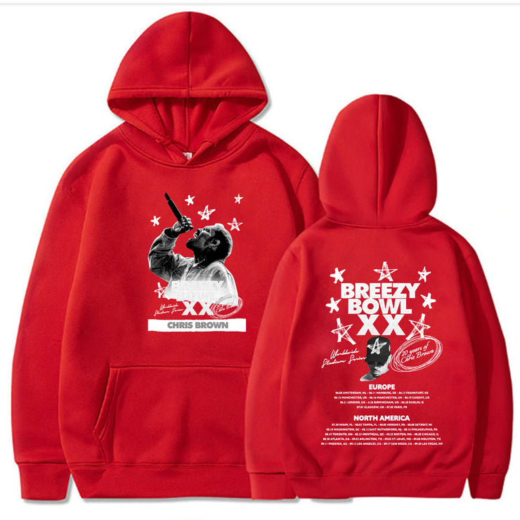 Chris Brown Breezy Bowl XX Tour Hoodie Hoodie Hoodie Hoodie