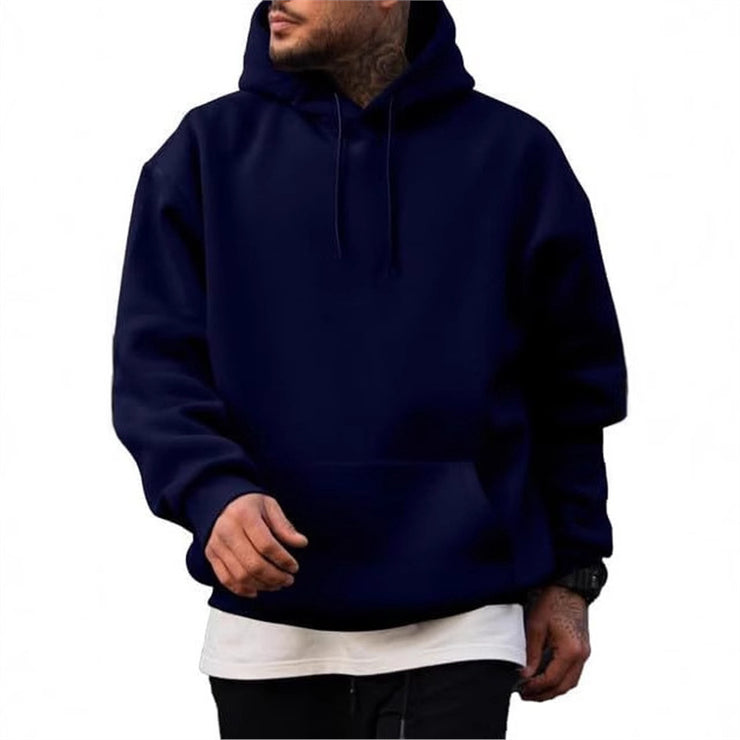 Thick Hoodie Solid Color Hoodie Men&