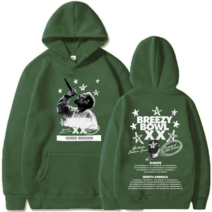 Chris Brown Breezy Bowl XX Tour Hoodie Hoodie Hoodie Hoodie