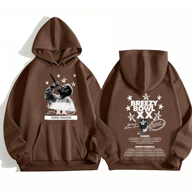 Chris Brown Breezy Bowl XX Tour Hoodie Hoodie Hoodie Hoodie