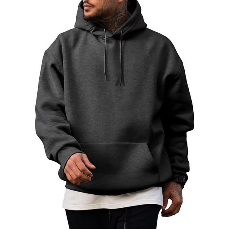 Thick Hoodie Solid Color Hoodie Men&